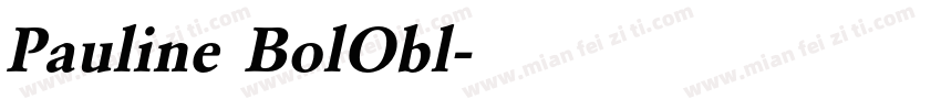 Pauline BolObl字体转换